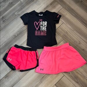 Under Armour Kids' Black and Pink Athletic Set